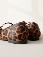 Leopard Signature Leather Square Toe Mary Jane Shoes - Image 11 of 11