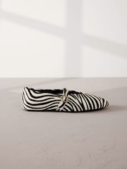 Zebra Standard/Wide Fit Signature Leather Mary Jane Shoes - Image 5 of 9