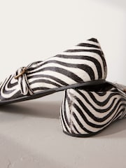 Zebra Standard/Wide Fit Signature Leather Mary Jane Shoes - Image 9 of 9