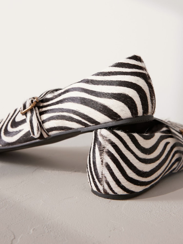 Zebra Standard/Wide Fit Signature Leather Mary Jane Shoes - Image 9 of 9
