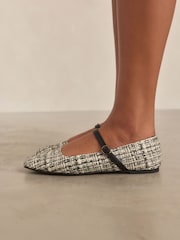 Blue & White Standard/Wide Fit Forever Comfort® Square Toe Mary Jane Shoes - Image 4 of 9