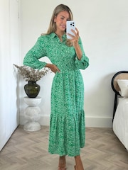Style Cheat Elena Gestuftes Hemdkleid in Midilänge - Bild 1 von 4