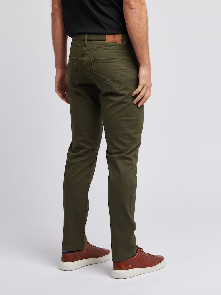 U.S. Polo Assn. Green Core 5 Pocket Mens Trousers - Image 2 of 9