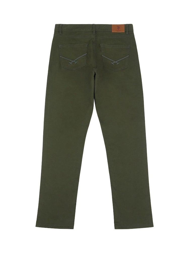U.S. Polo Assn. Green Core 5 Pocket Mens Trousers - Image 8 of 9