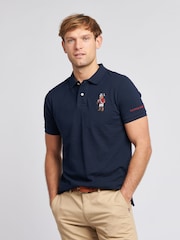 Associação de Polo dos EUA. Camisa polo masculina Chuck Piqué Regular fit 100% algodão - Imagem 6 de 6
