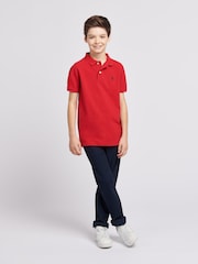 U.S. Polo Assn. Red Boys Double Horsemen 100% Cotton Polo Shirt - Image 3 of 8
