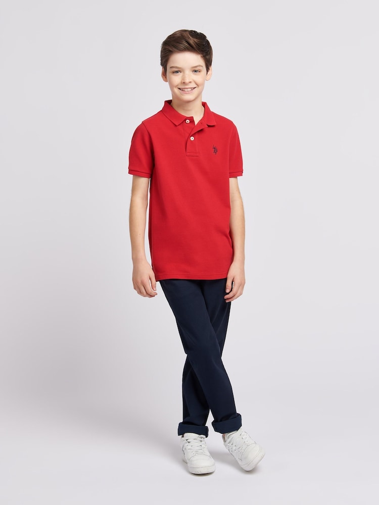 U.S. Polo Assn. Red Double Horsemen Polo Shirt - Image 3 of 8