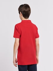 U.S. Polo Assn. Red Boys Double Horsemen 100% Cotton Polo Shirt - Image 4 of 8