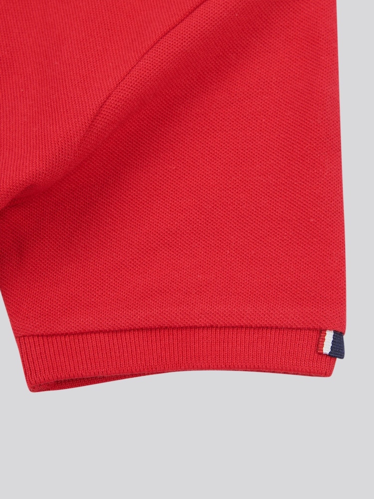 U.S. Polo Assn. Red Boys Double Horsemen 100% Cotton Polo Shirt - Image 8 of 8