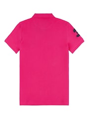 وردي - U.S. Polo Assn. Regular Fit Mens Player 3 Pique 100% Cotton Polo Shirt - صورة 7 من 8