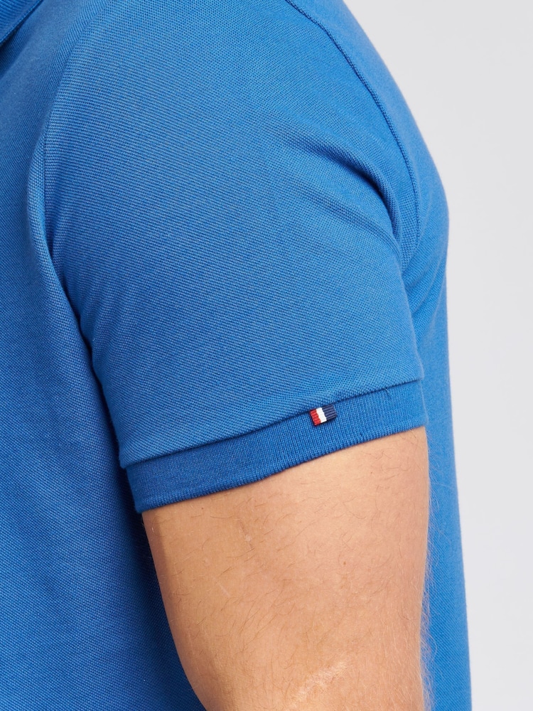 U.S. Polo Assn. Dark Blue Regular Fit Mens Player 3 Pique 100% Cotton Polo Shirt - Image 5 of 8
