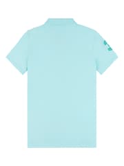 U.S. Polo Assn. Blue Regular Fit Mens Player 3 Pique 100% Cotton Polo Shirt - Image 6 of 7