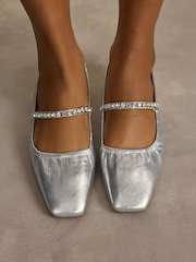 Hopea - Signature Leather Square Toe Slingback-kenkä Mary Janes Kengät - Kuva 2 / 9