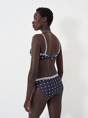Crew Clothing Blue Triangle Polka Dot Bikini Top - Image 3 of 5