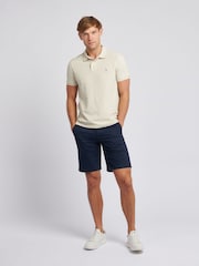U.S. Polo Assn. Cream Regular Fit Pique 100% Cotton Polo Shirt - Image 3 of 6