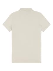 U.S. Polo Assn. Cream Regular Fit Pique 100% Cotton Polo Shirt - Image 8 of 9
