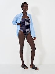 Crew Clothing Blue Polka Dot Swimsuit - Image 1 of 5