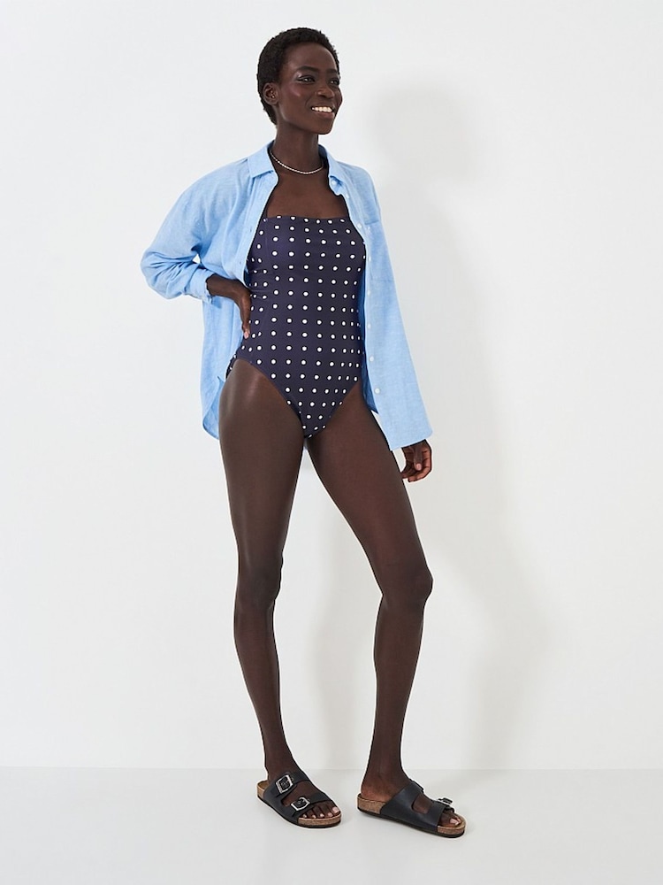 Crew Clothing Blue Polka Dot Swimsuit - Image 1 of 5