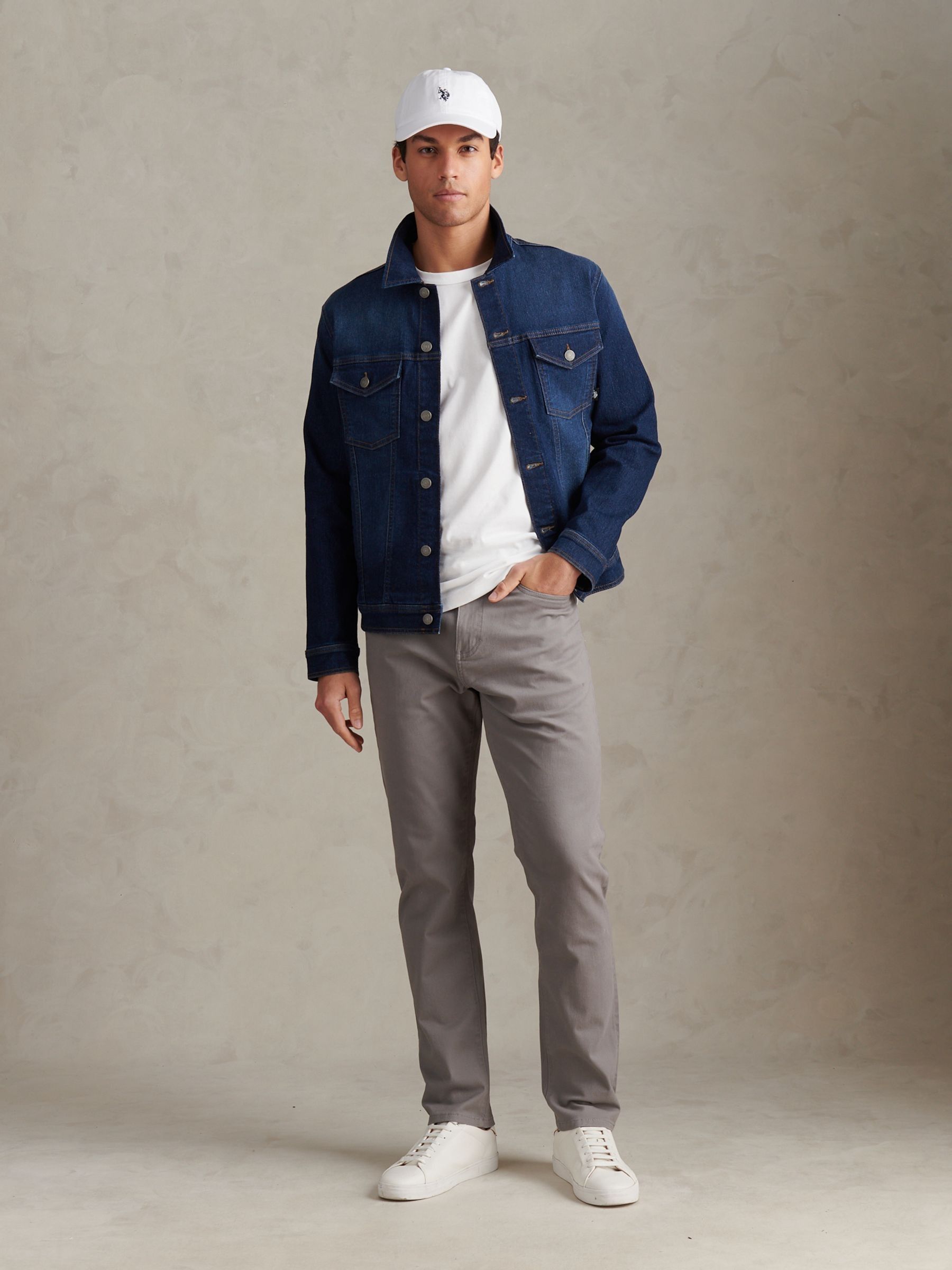 Buy U.S. Polo Assn. Grey Core 5 Pocket Mens Trousers from the Next UK ...