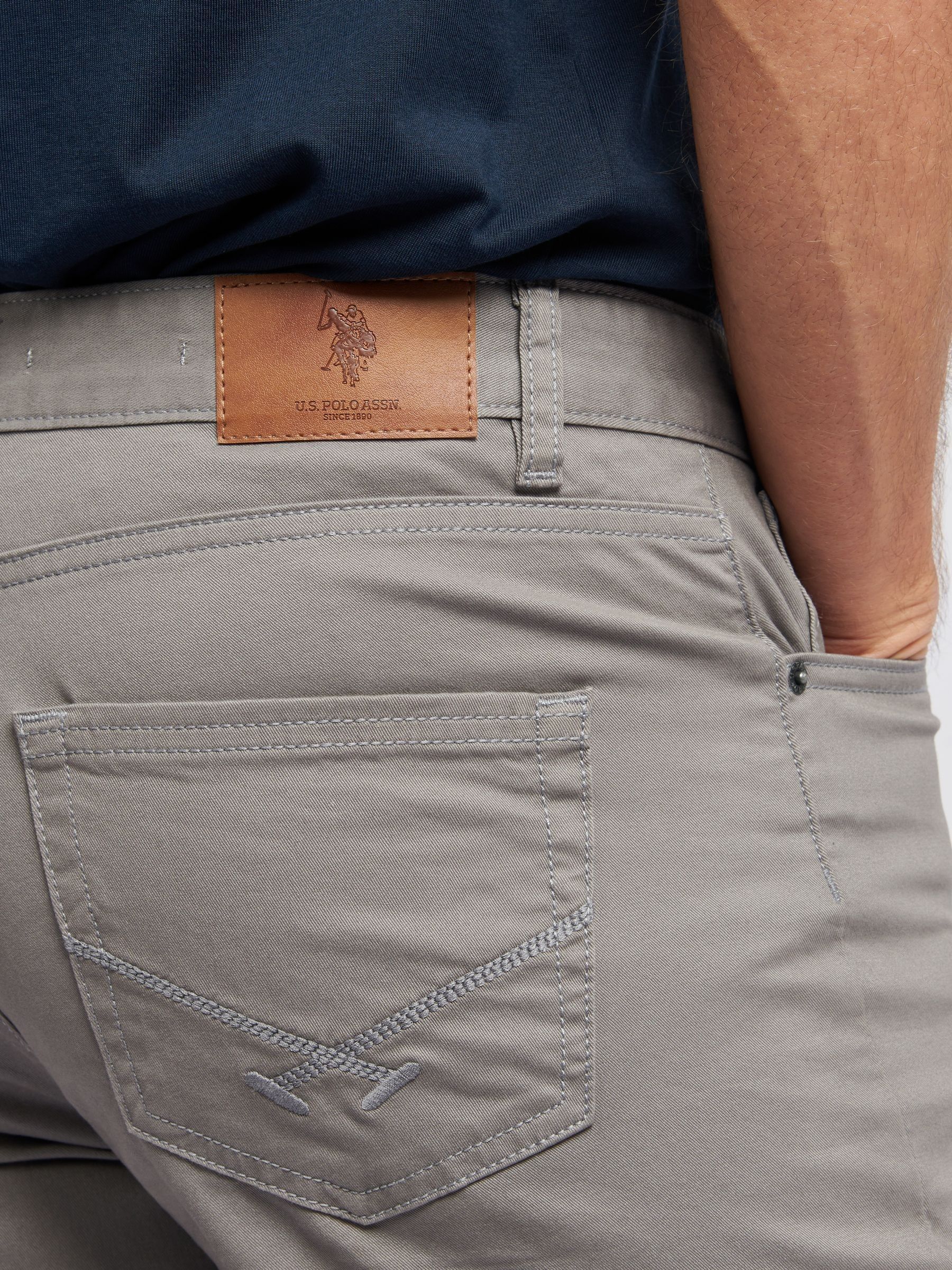 Buy U.S. Polo Assn. Grey Core 5 Pocket Mens Trousers from the Next UK ...