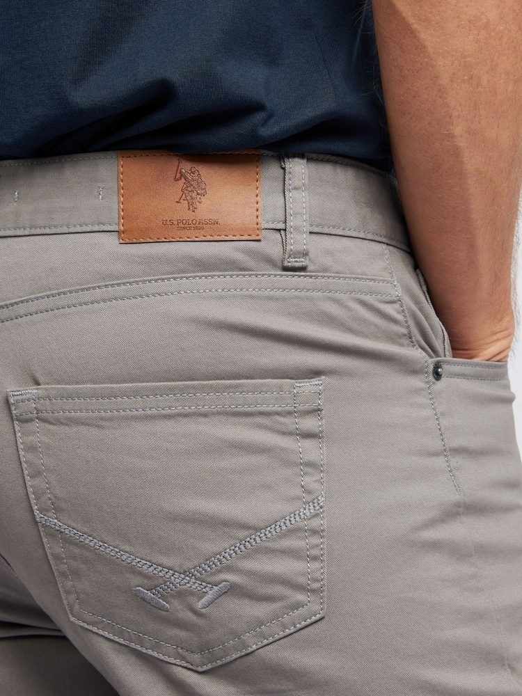 U.S. Polo Assn. Grey Core 5 Pocket Mens Trousers - Image 5 of 8