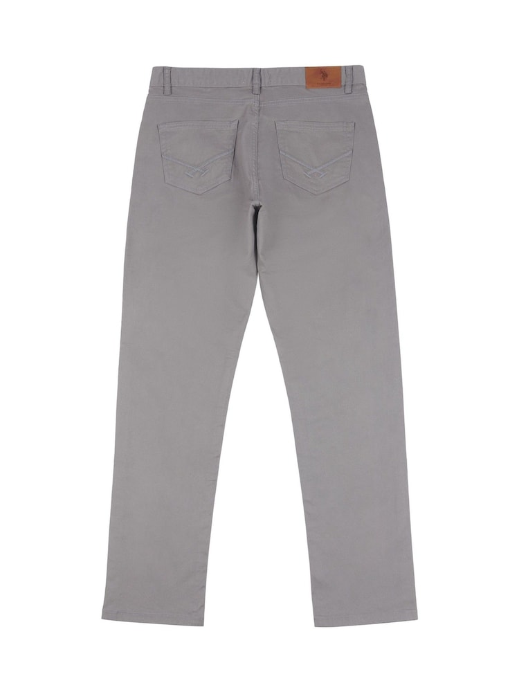 U.S. Polo Assn. Grey Core 5 Pocket Mens Trousers - Image 6 of 8