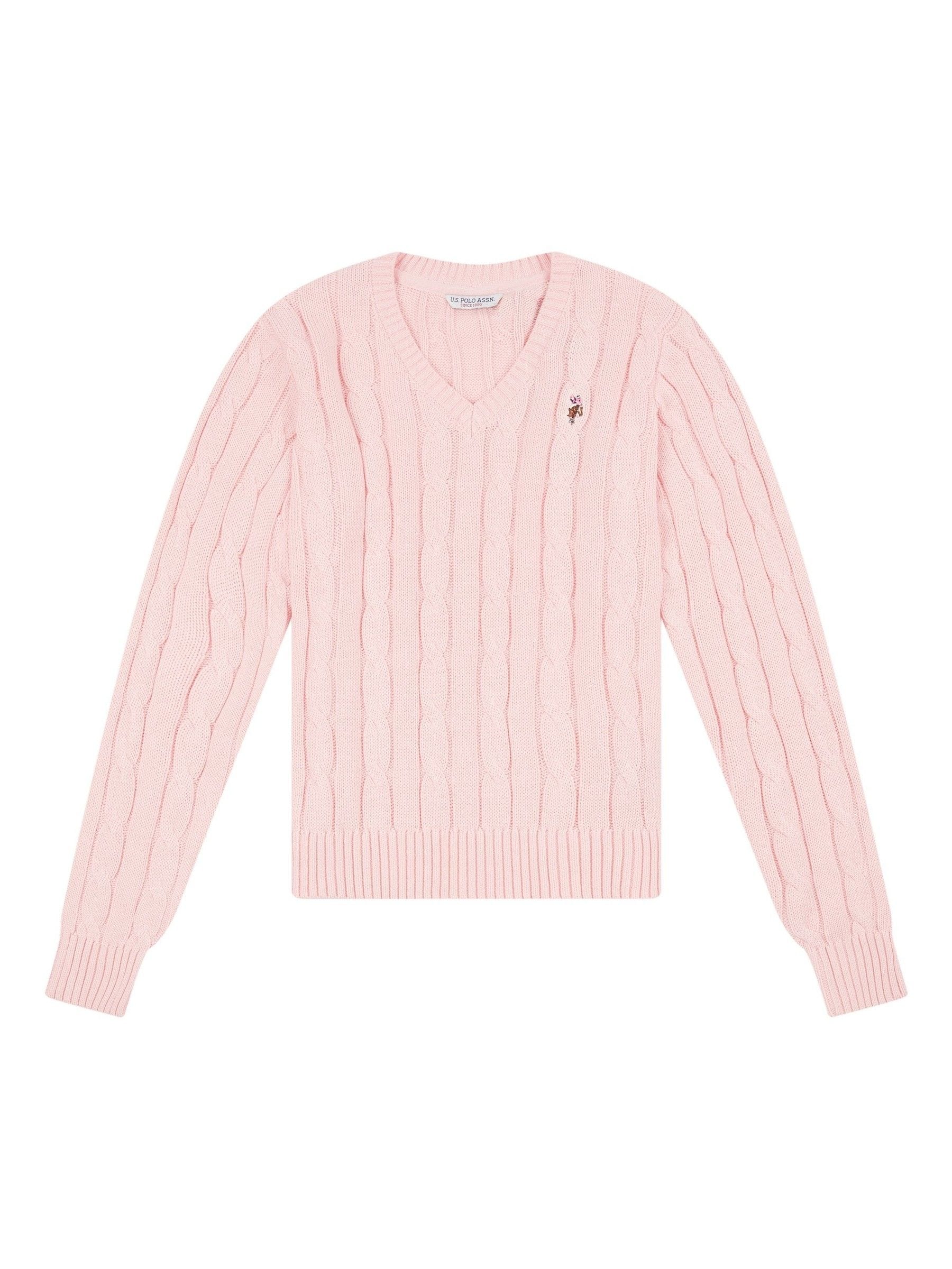 Supreme Appliqué Cable Knit Sweater Pink Men's - FW23 - US