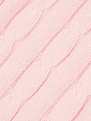 U.S. Polo Assn. Pink Womens V-Neck Cable Knit Jumper - Image 7 of 7