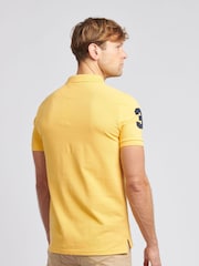 U.S. Polo Assn. Yellow Regular Fit Mens Player 3 Pique 100% Cotton Polo Shirt - Image 2 of 9