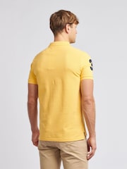 U.S. Polo Assn. Yellow Regular Fit Mens Player 3 Pique 100% Cotton Polo Shirt - Image 3 of 9