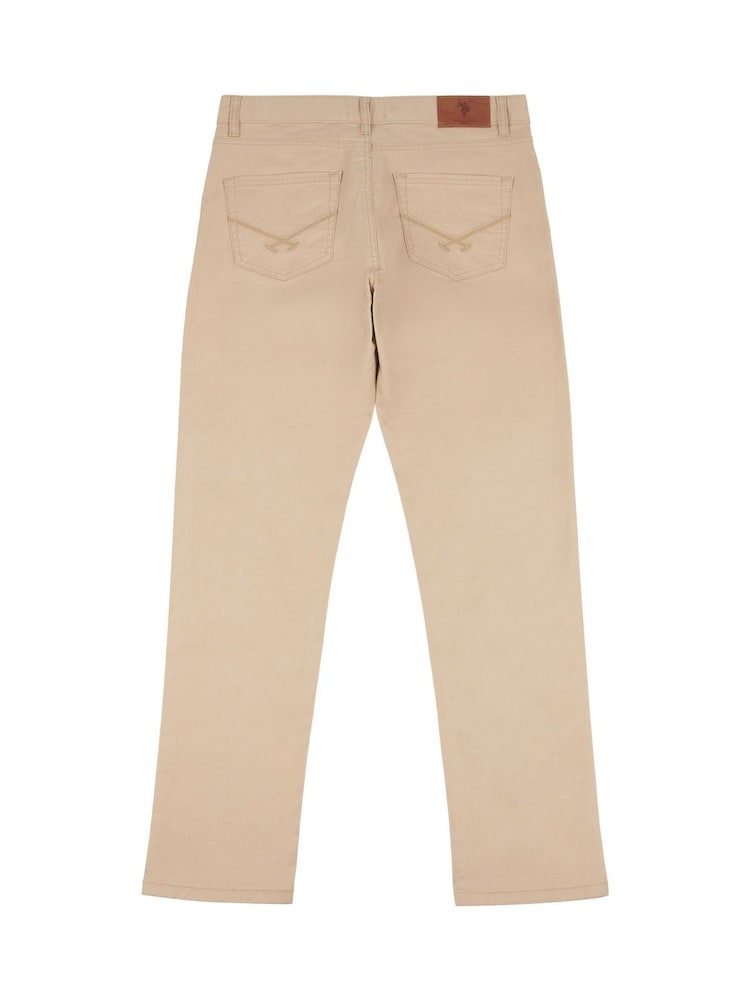 U.S. Polo Assn. Brown Core 5 Pocket Mens Trousers - Image 7 of 8