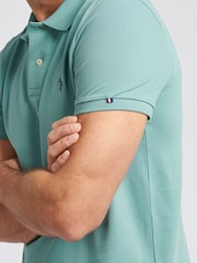 U.S. Polo Assn. Sky Blue Regular Fit Pique 100% Cotton Polo Shirt - Image 5 of 8