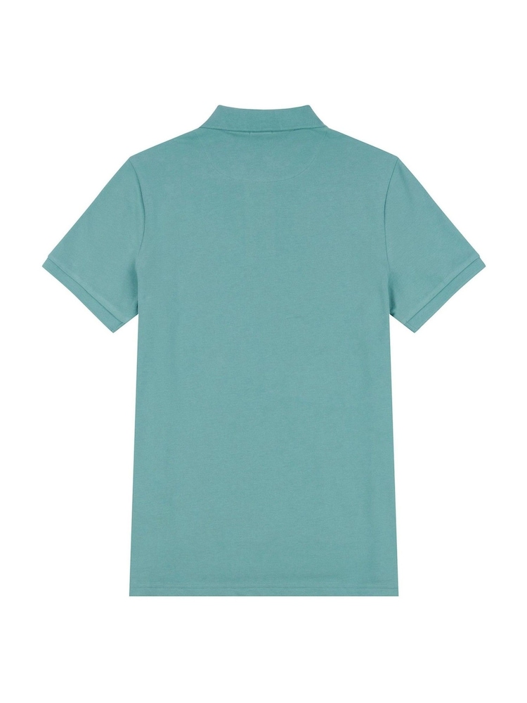 U.S. Polo Assn. Sky Blue Regular Fit Pique 100% Cotton Polo Shirt - Image 7 of 8
