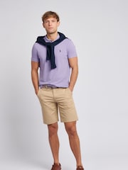 U.S. Polo Assn. Purple Regular Fit Pique 100% Cotton Polo Shirt - Image 3 of 9