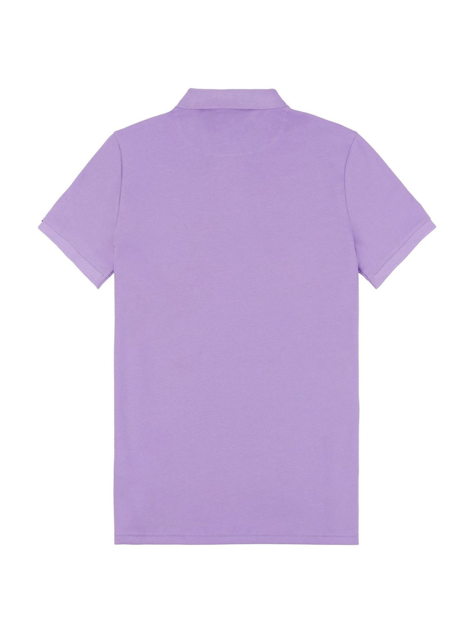 Buy U.S. Polo Assn. Purple Regular Fit Pique 100% Cotton