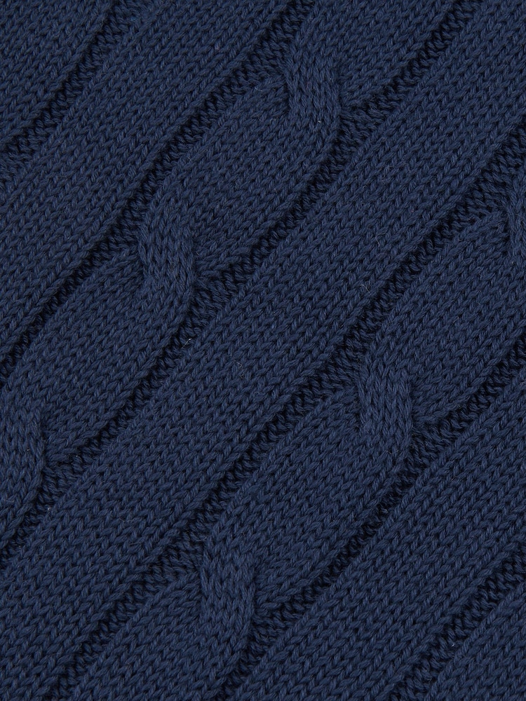 Mornarsko modra - U.S. Polo Assn. Ženske okrogel ovratnik; z okroglim ovratnikom Cable Knit Rožnata pulover - Slika 9 iz 9