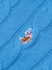 modra - U.S. Polo Assn. Ženske okrogel ovratnik; z okroglim ovratnikom Cable Knit Rožnata pulover - Slika 8 iz 9