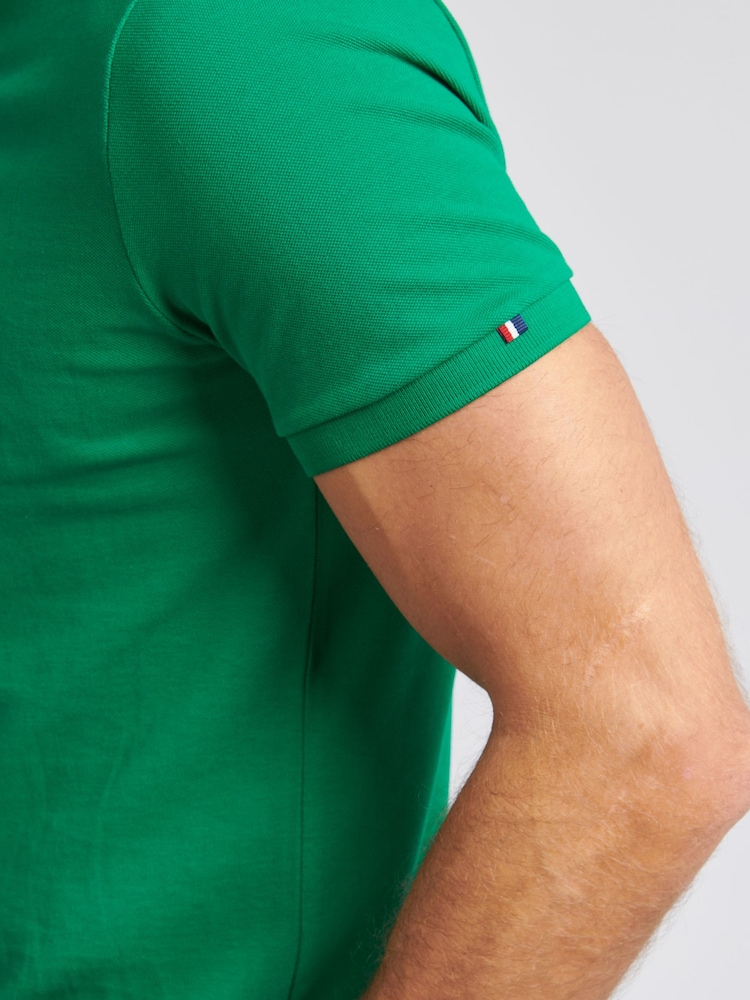 U.S. Polo Assn. Green Regular Fit Mens Player 3 Pique 100% Cotton Polo Shirt - Image 5 of 8