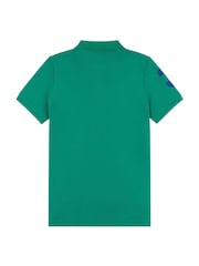 Зеленый - US Polo Assn. Мужская футболка-поло классического кроя из 100% хлопка пике Player 3 - Image 7 of 8