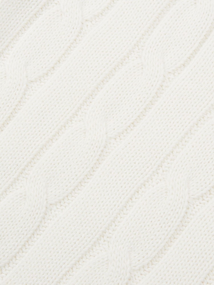 Bela - U.S. Polo Assn. Ženske okrogel ovratnik; z okroglim ovratnikom Cable Knit Rožnata pulover - Slika 9 iz 9