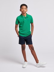 U.S. Polo Assn. Green Boys Double Horsemen 100% Cotton Polo Shirt - Image 3 of 8