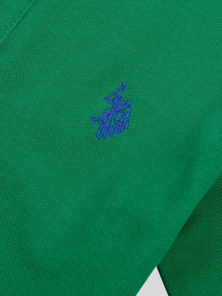 U.S. Polo Assn. Green Double Horsemen Polo Shirt - Image 7 of 8