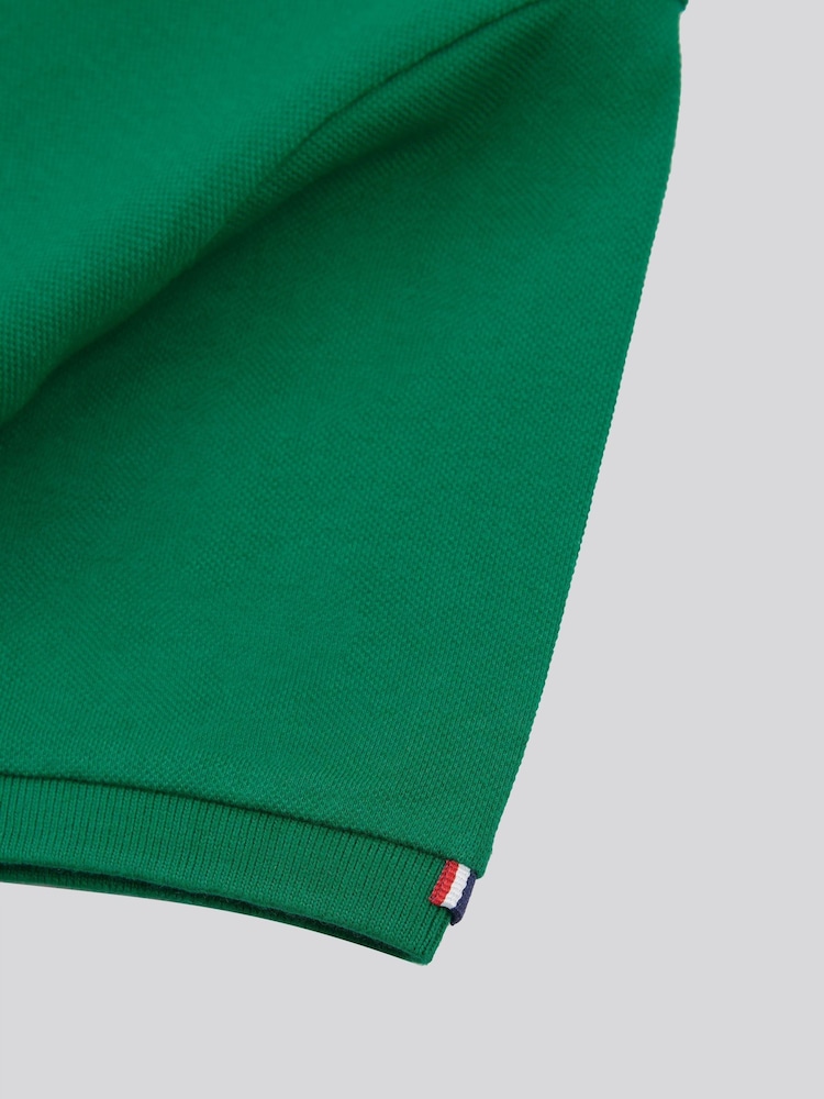 U.S. Polo Assn. Green Boys Double Horsemen 100% Cotton Polo Shirt - Image 8 of 8