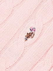 rožnata - U.S. Polo Assn. Ženske okrogel ovratnik; z okroglim ovratnikom Cable Knit Rožnata pulover - Slika 7 iz 7