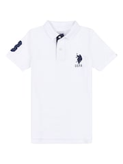 Белый - US Polo Assn. Футболка-поло для мальчиков 100% хлопок, игрок 3 - Изображение 5 из 7