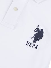 Белый - US Polo Assn. Футболка-поло для мальчиков 100% хлопок, игрок 3 - Изображение 7 из 7