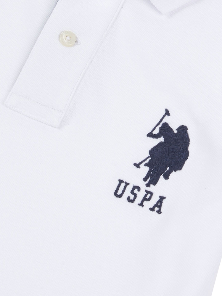 Белый - US Polo Assn. Футболка-поло для мальчиков 100% хлопок, игрок 3 - Изображение 7 из 7