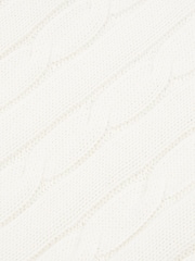 U.S. Polo Assn. White Womens V-Neck Cable Knit Jumper - Image 8 of 8