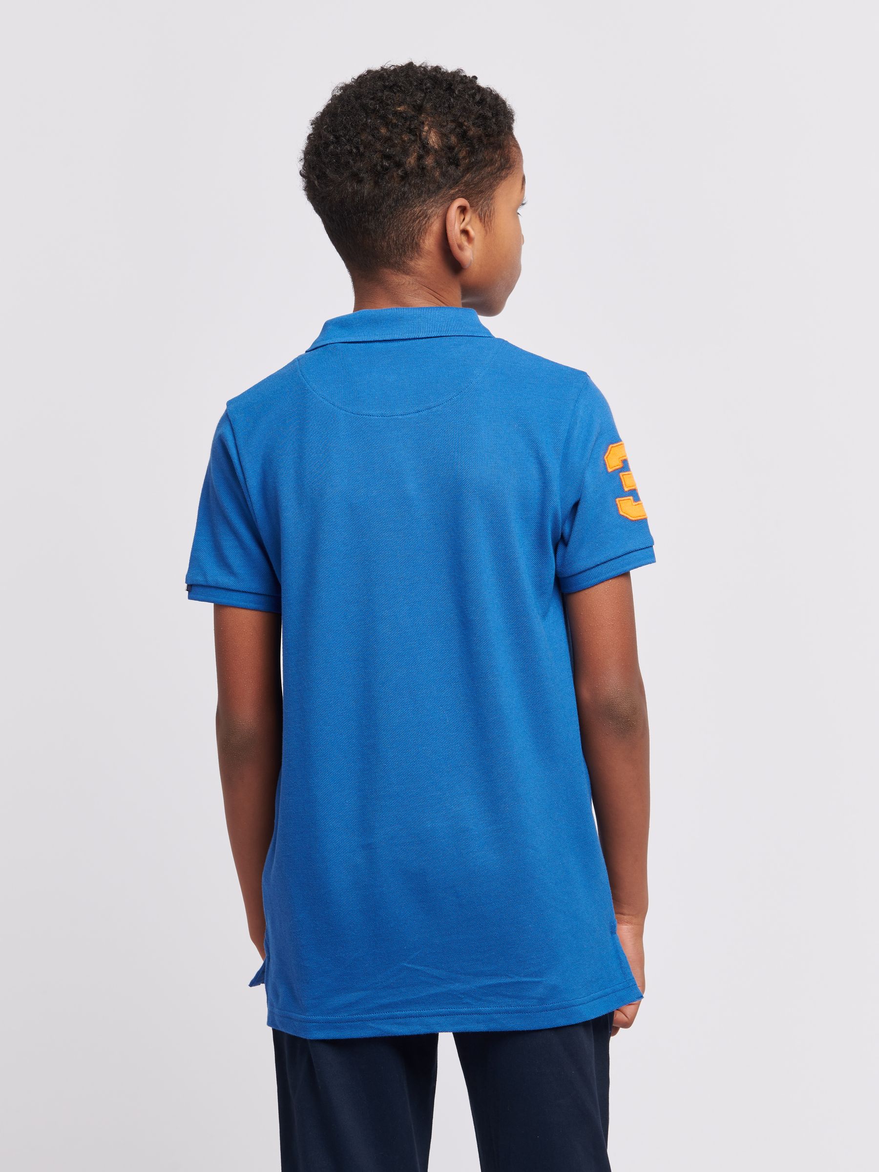 Buy U.S. Polo Assn. Dark Blue Boys 100% Cotton Player 3 Polo