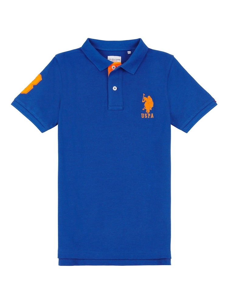 U.S. Polo Assn. Dark Blue Boys 100% Cotton Player 3 Polo Shirt - Image 5 of 7
